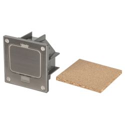 Люк ЭРА ОФИС 18-6001-03 IP66 в бетон с розеткой защёлка цвет серый