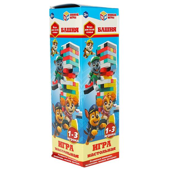 Настольная игра башня дерево, в кор.7*22*7см Умные игры