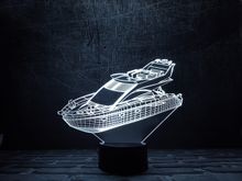 Ночник детский 3D Светильник Яхта