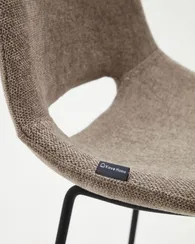 Полубарный стул Zahara, 65 см, коричневый с черными ножками