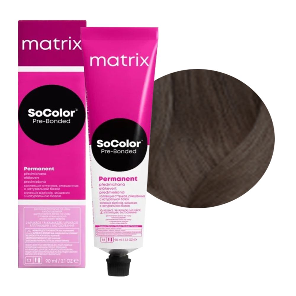 MATRIX SoColor Pre-bonded Permanent 4N, 90 мл
