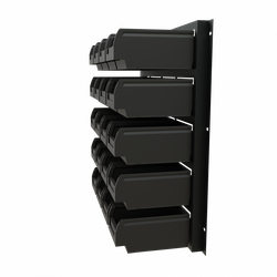 Держатель GAROPT для лотков 20шт (лотки в комплекте), крепление на стену или перфорированную панель