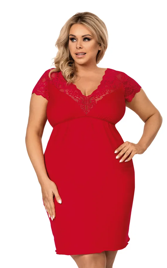 Tess plus nightdress Red
