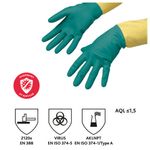 Перчатки хозяйственные латексные VILEDA с х/б напылением, особо прочные (неопрен), размер M (средний), 120268