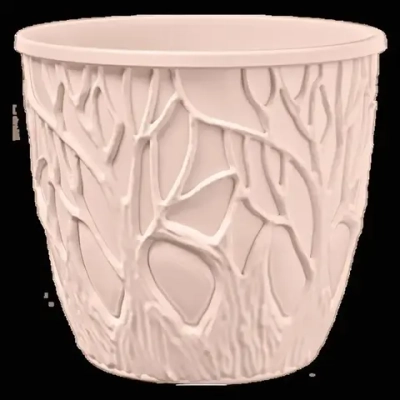 Кашпо для цветов пластиковое 3,5л d-19.5 см «Форест» Пудровый