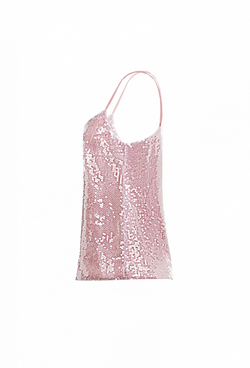 Топ на тонких бретелях розовый 15-01-24 SS