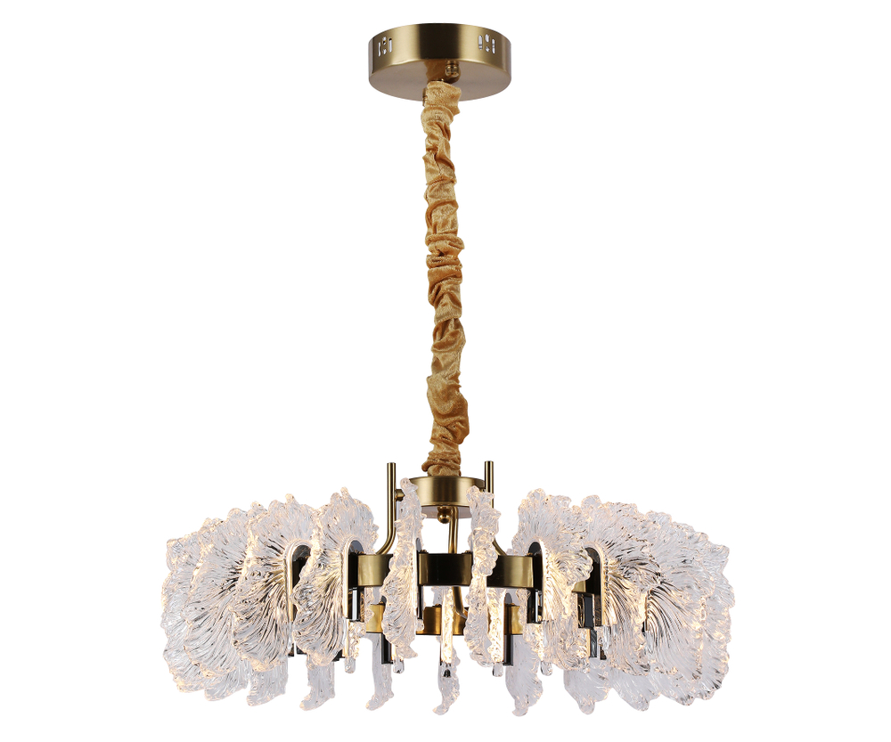 07695-60,36-29 Люстра Мару латунь/черный жемчуг