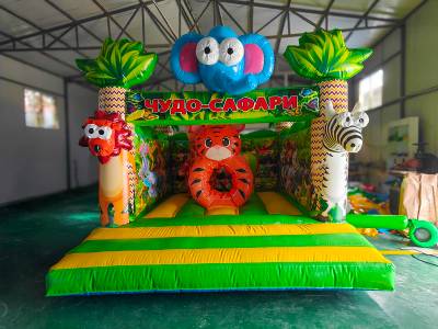 Коммерческий надувной батут «Чудо-сафари 2» 3,5*3,5*2,6 м