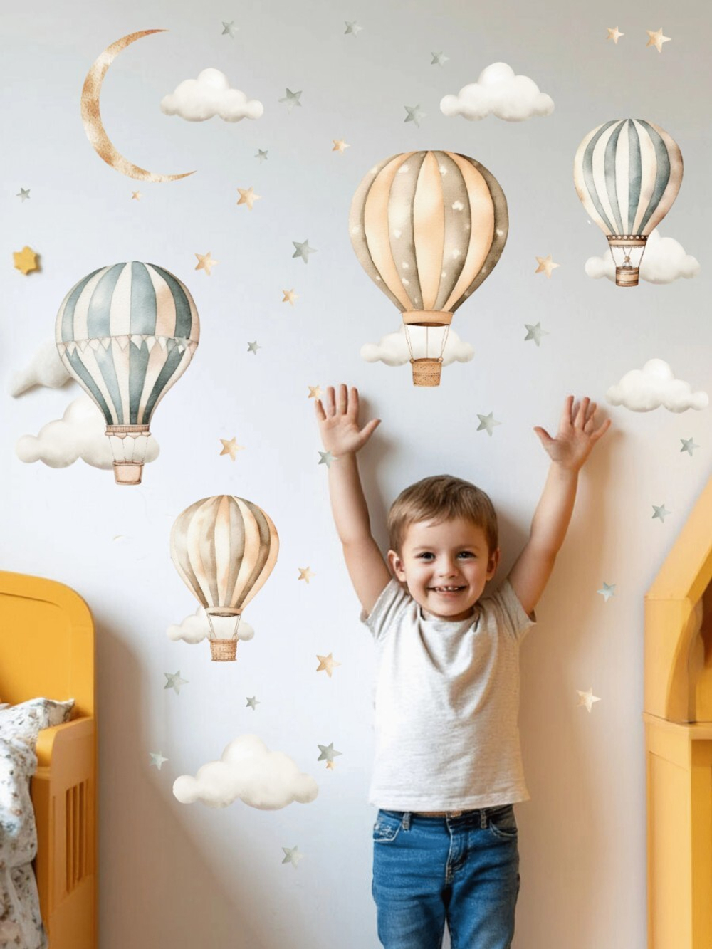 Стикеры ВОЗДУШНЫЕ ШАРЫ бежевые