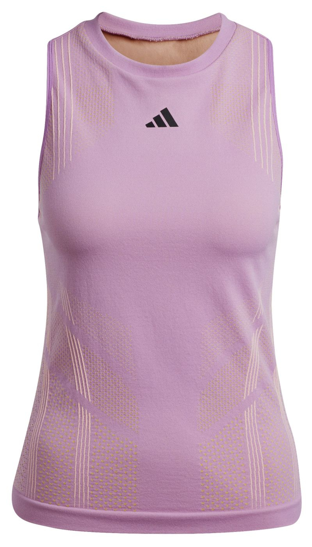 Топ теннисный Adidas Tennis Pro Aeroready Seamless Y-Tank Top - preloved purple/semi spark/pink spark