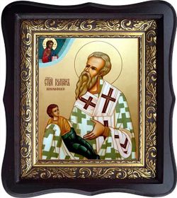 Иулиан Кеноманийский, епископ, cвятитель. Икона на холсте в киоте