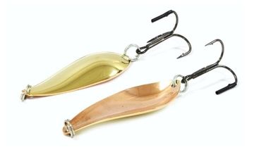 Блесна КОЛЕБАЛКА ПИТЕР Атом (20 г цвет Желтый/Красный)