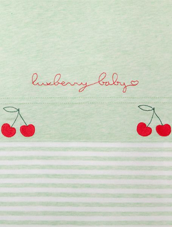 Детское постельное белье трикотажное Вишенки от Luxberry надпись