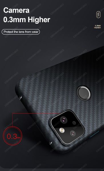 Карбоновый чехол Aioria Bulletproof Armor для Google Pixel 4a 5G 6.2" (Серый)