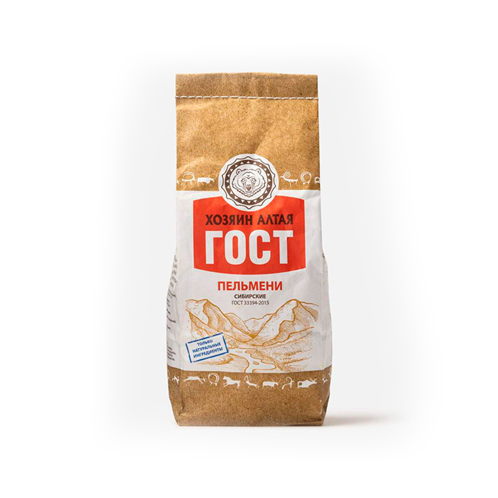 Пельмени "Хозяин Алтая сибирские" 800 г, "Мороз", Россия