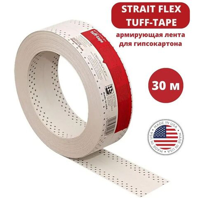 Лента углоформирующая армирующая 30м ,ш/57мм,толщ/0,41мм Tuff-Tape Strait-Flex