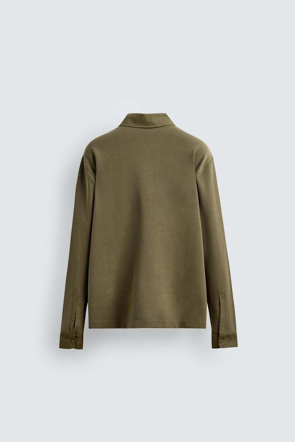 ZARA ПОЛО ИЗ РЕЛЬЕФНОГО ПИКЕ С ЭФФЕКТОМ ПОТЕРТОСТИ, ЛИНЯЛЫЙ ЗЕЛЕНЫЙ