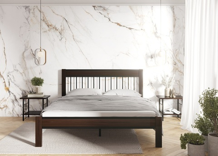 Кровать Форвард АГАТА 160, черный/шоколад