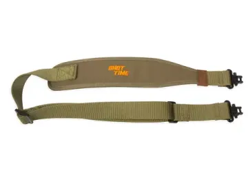 Ремень оружейный ShotTime нескользящий с быстросъемными антабками, ширина 7см, длина 87- 118см, нейлон/неопрен, олива