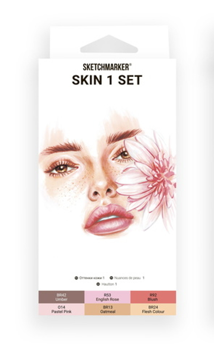 Набор маркеров SKETCHMARKER 'Skin 1' 6 штук в картонной упаковке