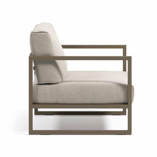 Comova Уличное кресло из алюминия светло-серое с зеленым алюминиевым каркасом La Forma Испания 