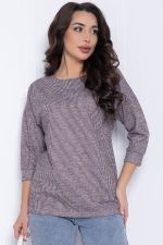 Блуза В гармонии с собой (серо-бордовая) Б12425 LT Collection