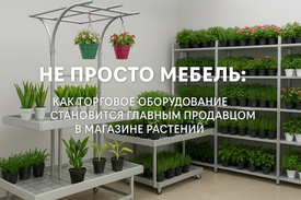 Не просто мебель: как торговое оборудование становится главным продавцом в магазине растений