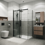 Душевой уголок Grossman Classic 130х80 120.K33.04.1380.21.00 профиль Черный матовый стекло прозрачное