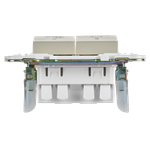 SKANDY Выключатель 2-клавишный с индикацией для отелей 10А SK-V16B бежевый IEK