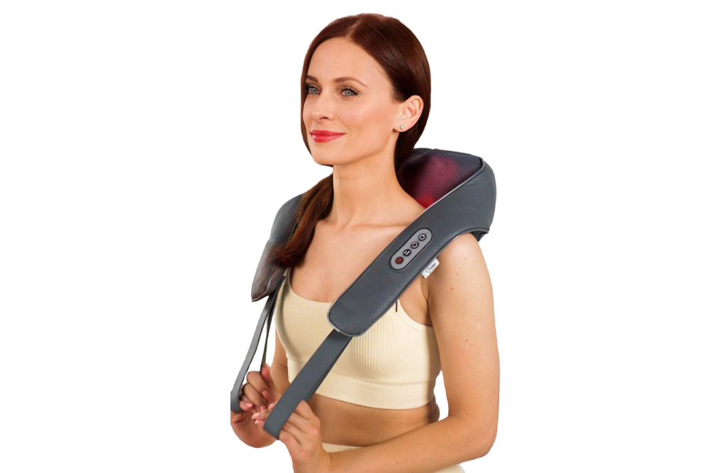 Массажер CleverCare беспроводной Shiatsu Advanced, цвет темно-серый