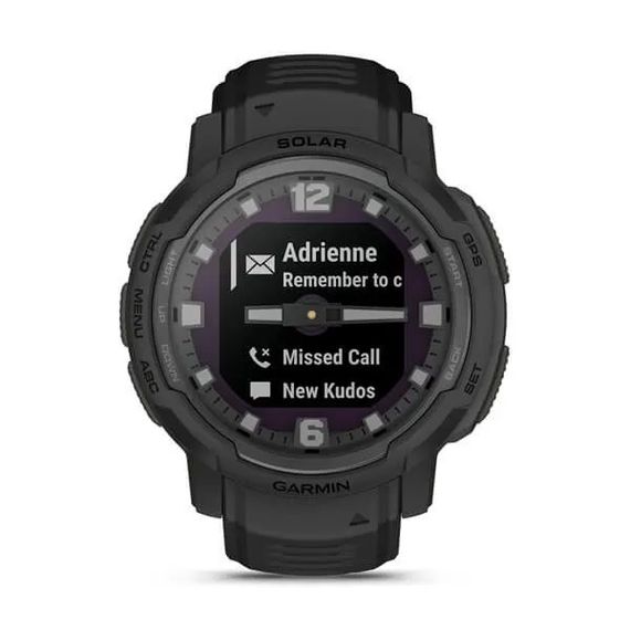 Умные часы Garmin INSTINCT CROSSOVER SOLAR - Tactical Edition, черный