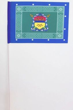 Флажок Знамя Оренбургского Казачьего войска на палочке 15х23 см