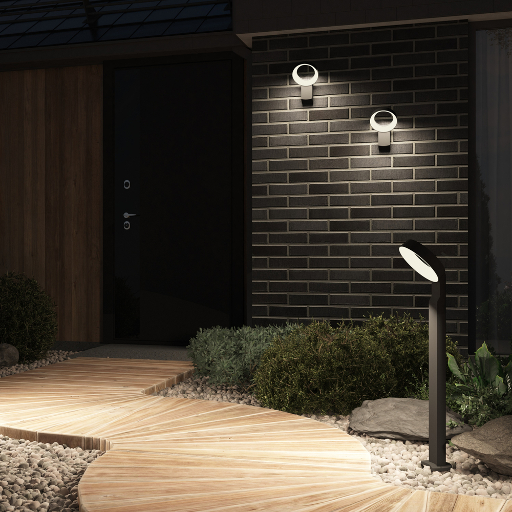 DK9718-BK Ландшафтный светодиодный уличный светильник SANVIK, IP65, 12 Вт, 3000К, черный, алюминий