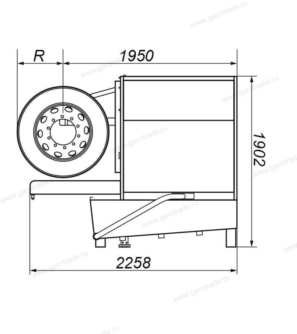 Мойка для грузовых колес Wulkan 500H