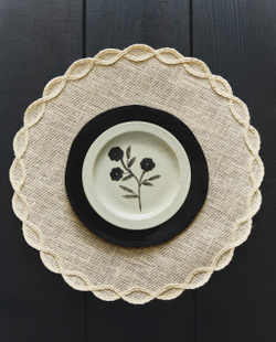 Zara Home сервировочная салфетка из джута, диаметр 38 см