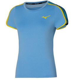 Женская теннисная футболка Mizuno Frontier - небесный