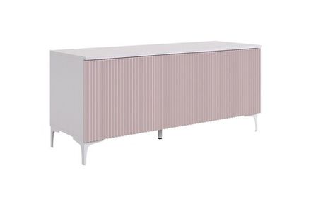 Тумба "Зефир" 115.01, (Белое дерево/пудра розовая (эмаль), 1200*424*536