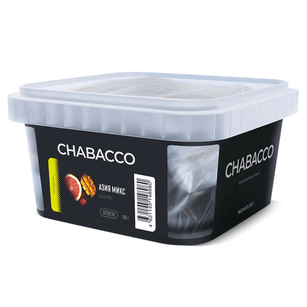 Бестабачная смесь для кальяна Chabacco Medium Asian mix (Азия Микс) 200 гр.