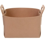 Корзина для хранения войлок 24*21*16 бежевая