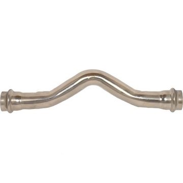 Обвод пресс Rommer 28 мм двухраструбный из нержавеющей стали (RSS-0006-000028)