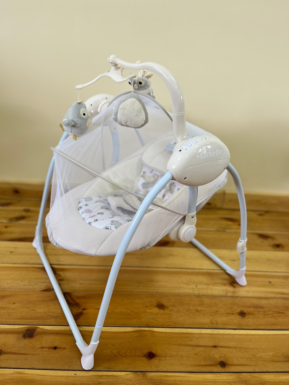 PITUSO электрокачели Marbella Beige/Бежевый Hippo пульт,MP3,моск.сеть,адаптер,71*66*77см