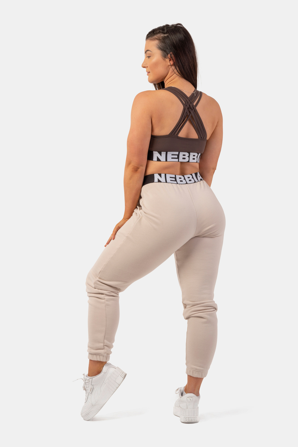 Брюки ICONIC MID-WAIST SWEATPANTS 408 Кремовые
