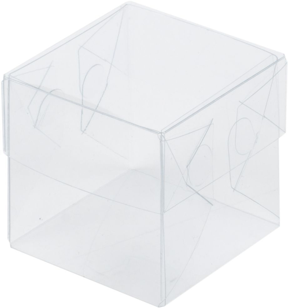 Коробка кубик полностью прозрачная 8 х 8 х 8 см