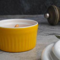 Соусник 80 мл 6,5 см Рамекин круглый желтый фарфор P.L. Proff Cuisine [10]