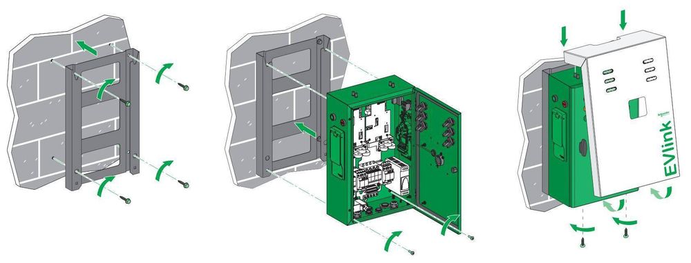 Зарядная станция EVlink PARKING Wall, RIFD (EVW2S22P02R) - 5