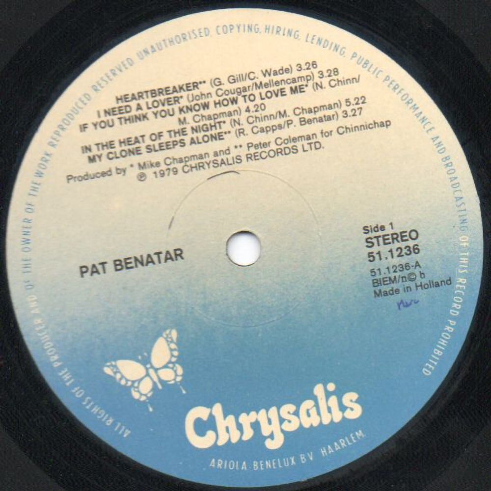 Pat Benatar / In The Heat Of The Night (LP)
