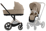 Коляска Cybex Priam IV Rosegold complete Cloud G Ocean Blue Plus Base G 3 в 1 Cozy Beige