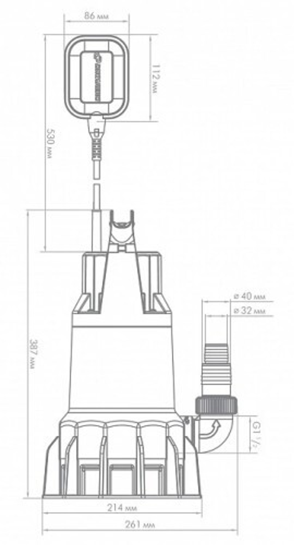 Насос дренажный ДЖИЛЕКС ФЕКАЛЬНИК 330/12 5402