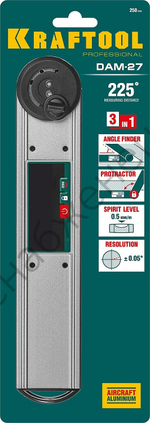 KRAFTOOL DAM-27, 250 мм, электронный угломер (34684)