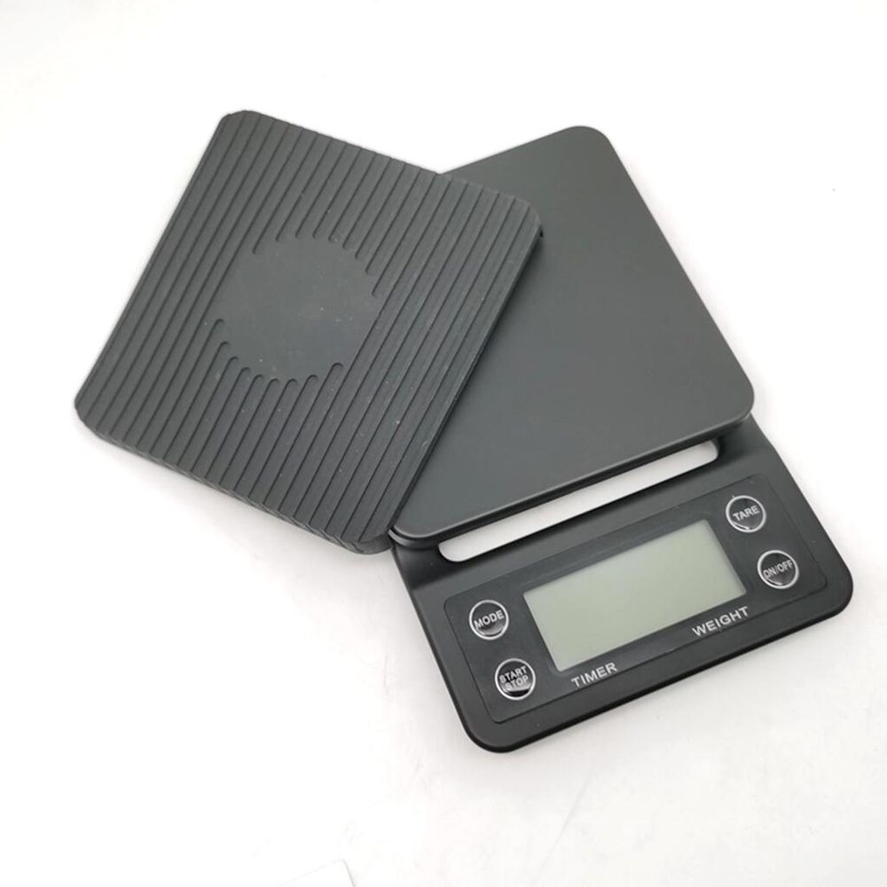 Весы кофейные портативные черные 0,1-3000гр 19*13 см h3 см питание батарейки P.L. Barbossa